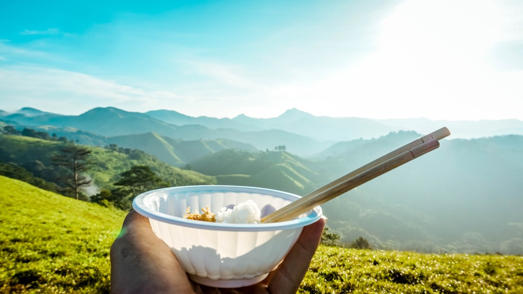 Photo Steaming noodles